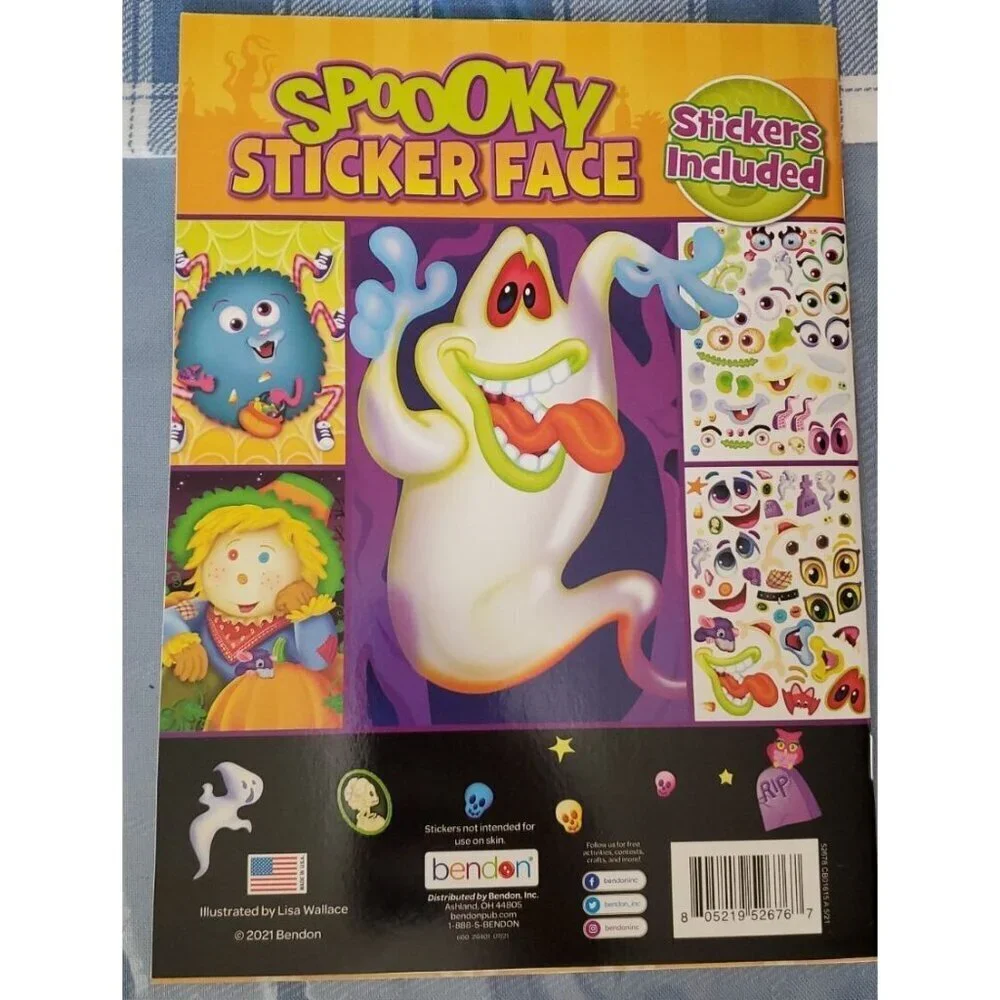 Sticker Books for Kids Spoooky Sticker Face Activity Book